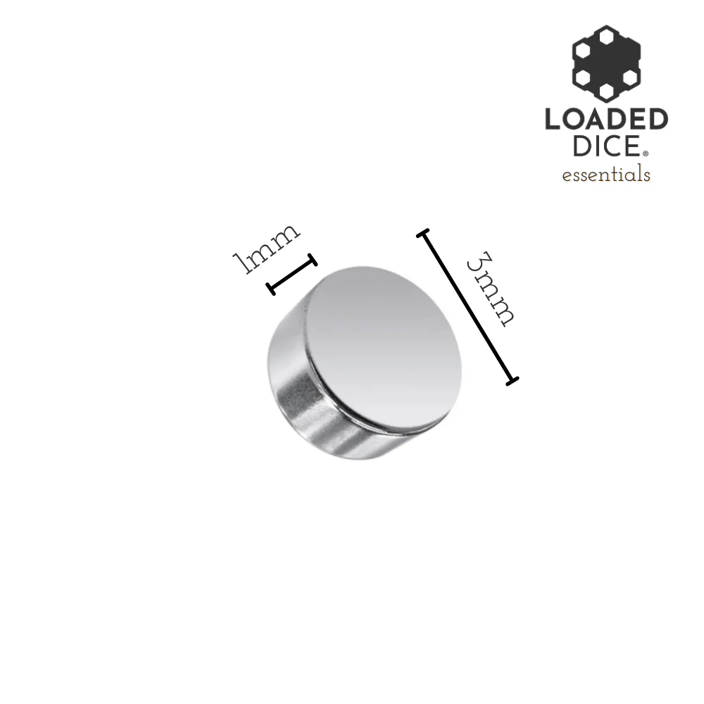 Loaded Dice Essentials - 100pcs 3mm x 1mm Magnets - Image 2