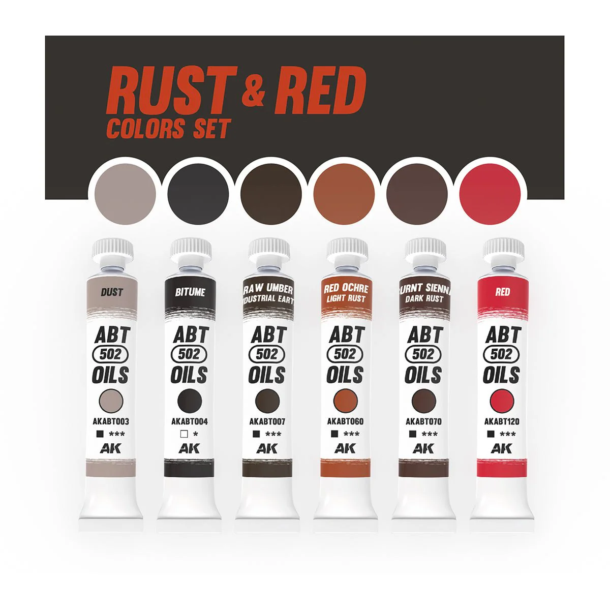 Abteilung 502 Oil Paints - Rust & Red Colors Set (AKABT304) - Image 2