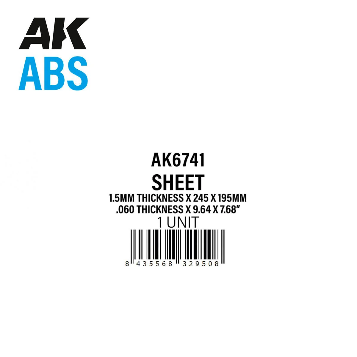 AK Interactive - 1.5mm Thickness X 245 X 195mm - ABS Sheet (AK6741) - Image 2
