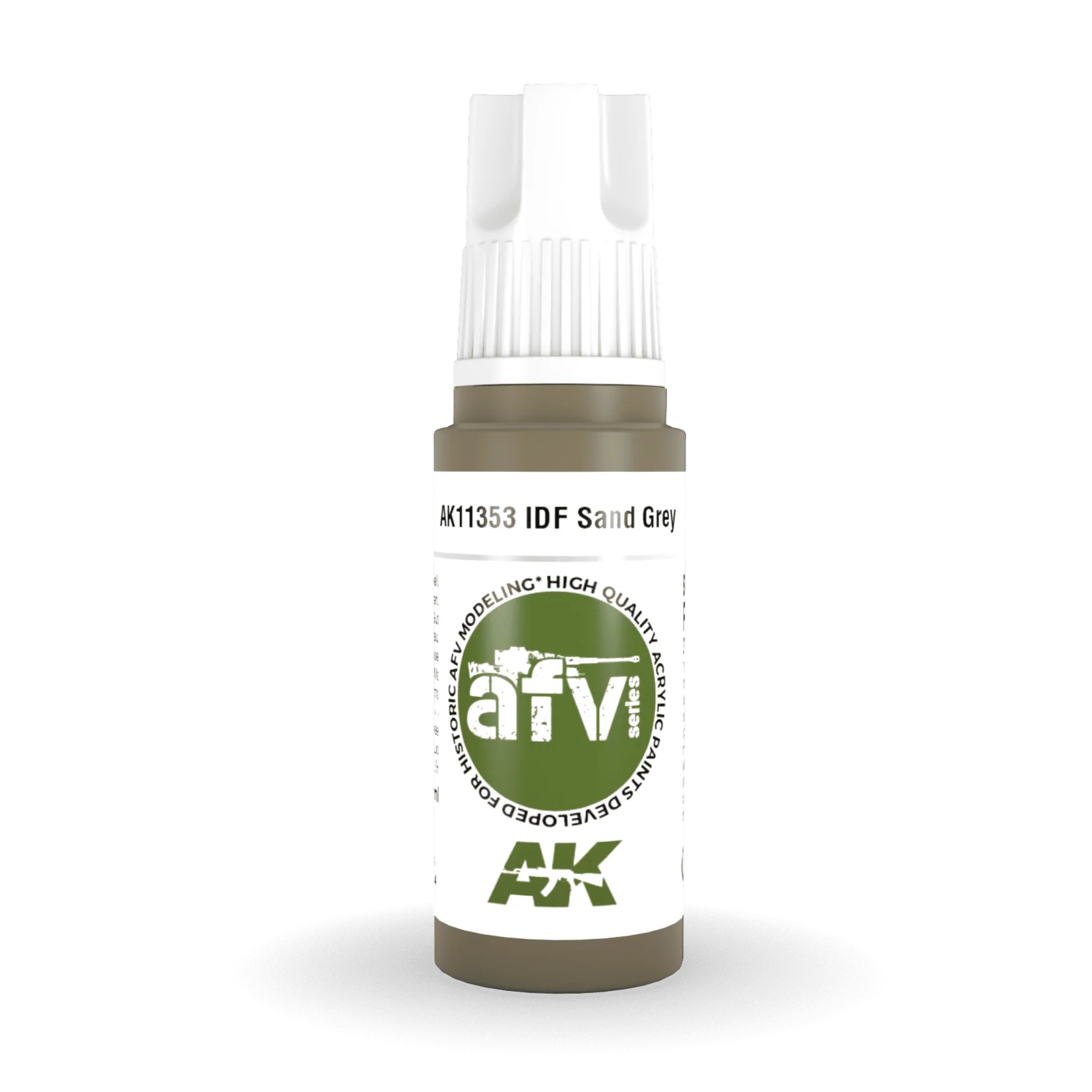 AK Interactive 3rd Gen Acrylic - IDF Sand Grey 1970s-1980s 17ml (AK11353)