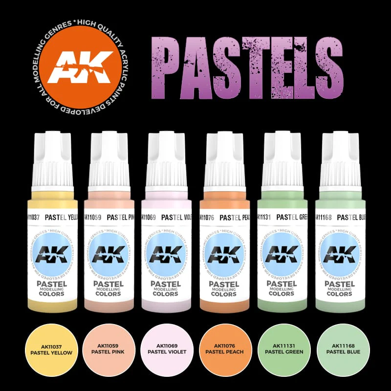 AK Interactive 3rd Gen Acrylic Pastels Colors Set (AK11607) - Image 3