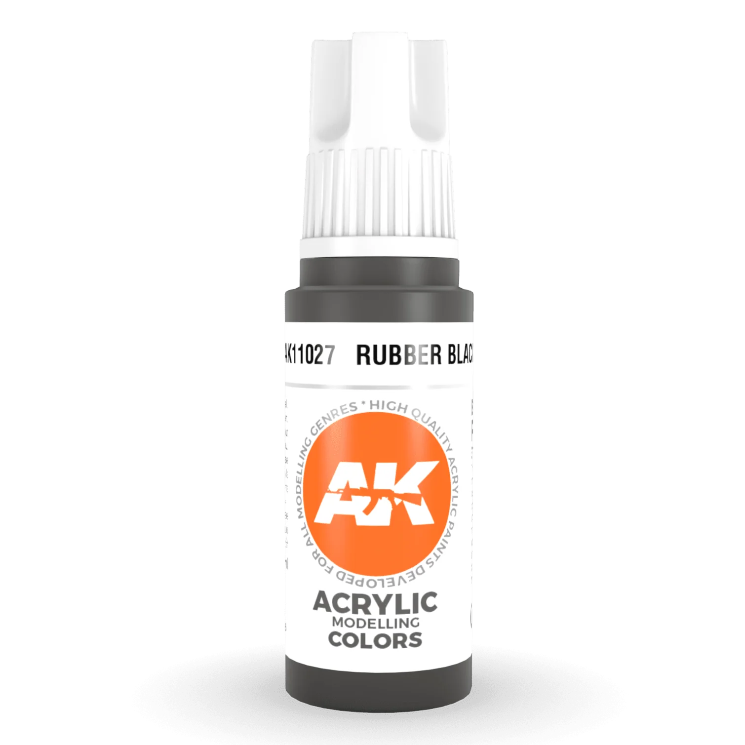 AK Interactive 3rd Gen Acrylic - Rubber Black 17ml (AK11027)