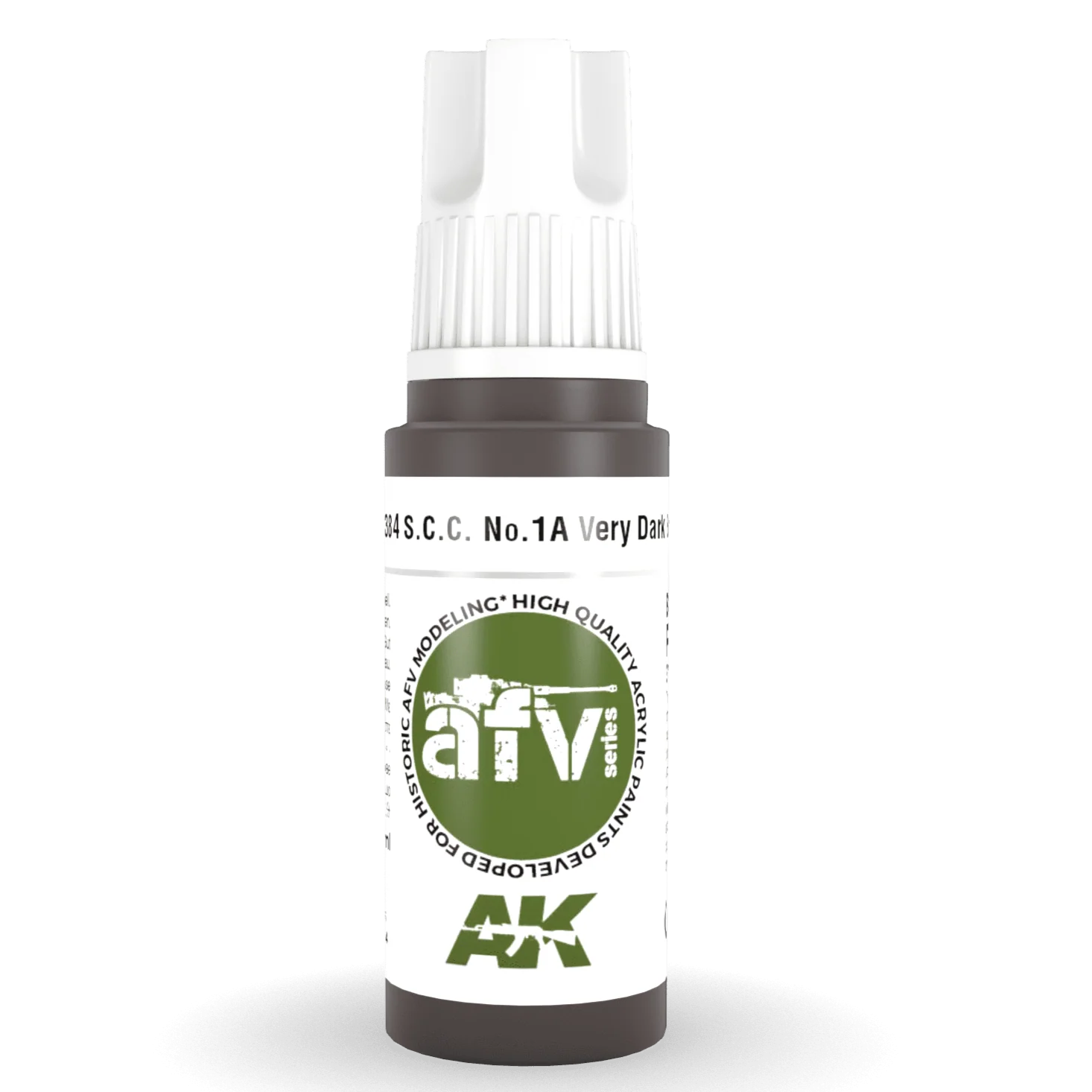 AK Interactive 3rd Gen Acrylic - S.C.C. No.1A Very Dark Brown 17ml (AK11384)