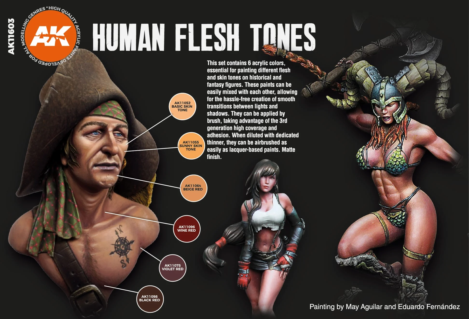AK Interactive 3rd Gen Acrylics Human Flesh Tones Set (AK11603) - Image 3