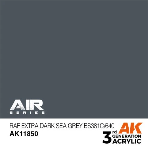 AK Interactive 3rd Gen RAF Extra Dark Sea Grey BS381C/640 (AK11850) - Image 2