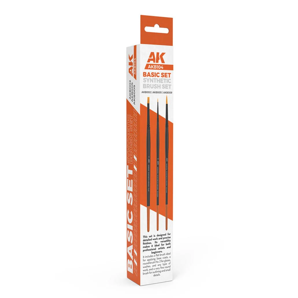AK Interactive Basic Brushes Set (3 Brushes) (AKB104) - Image 2