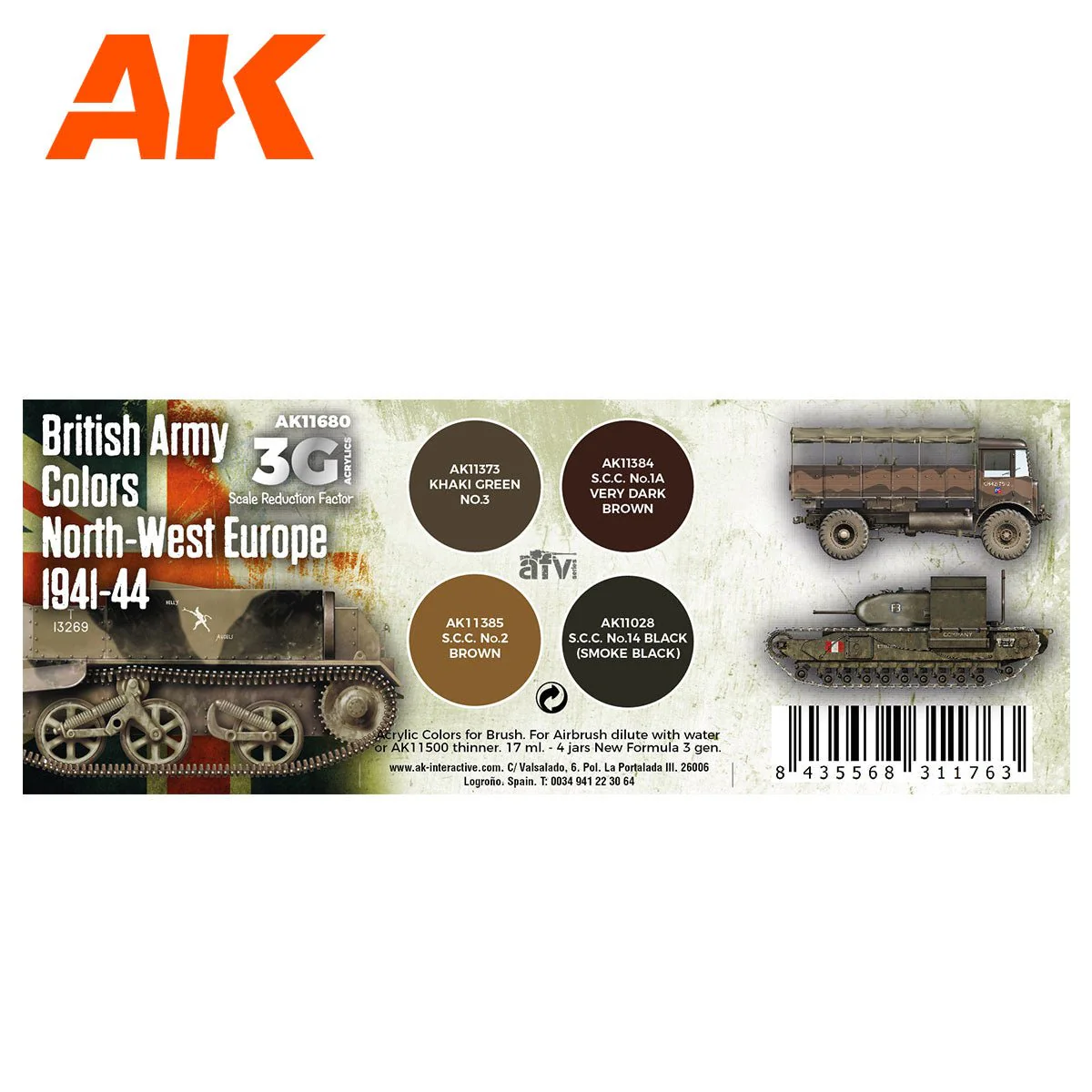 AK Interactive - British Army Colors Europe 1941-44 (AK11680) - Image 2