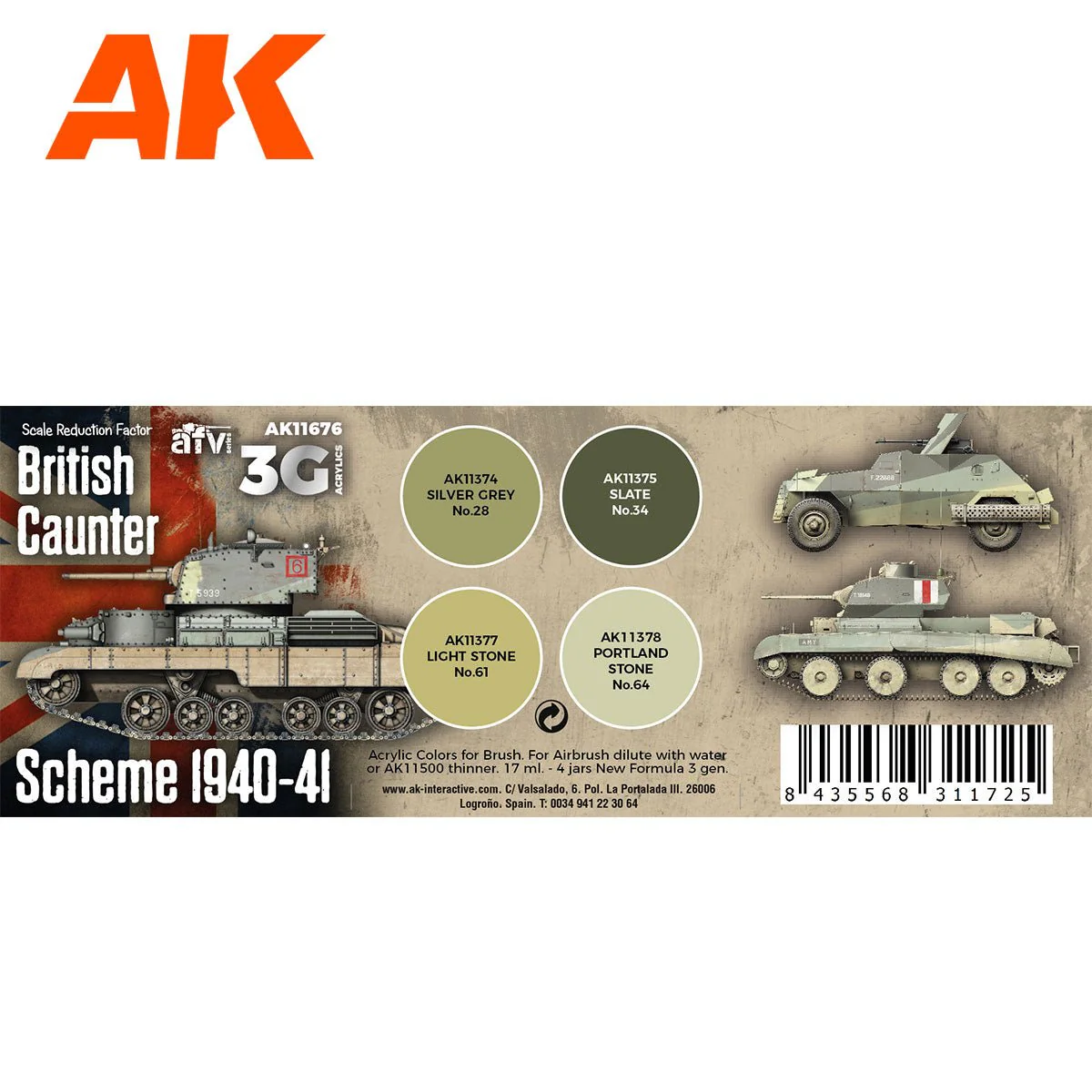 AK Interactive - British Caunter Scheme 1940-1941 (AK11676) - Image 2