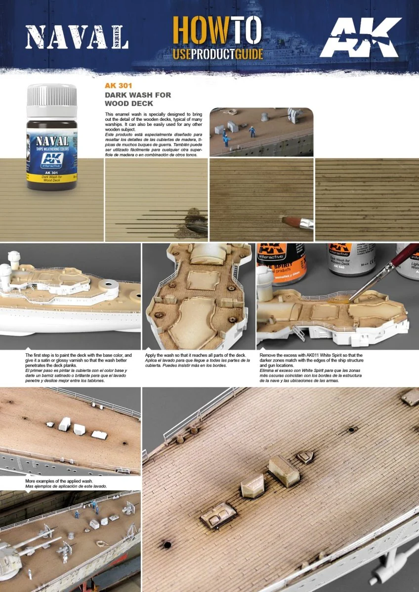 AK Interactive - Dark Wash for Wood Decks (AK301) - Image 2