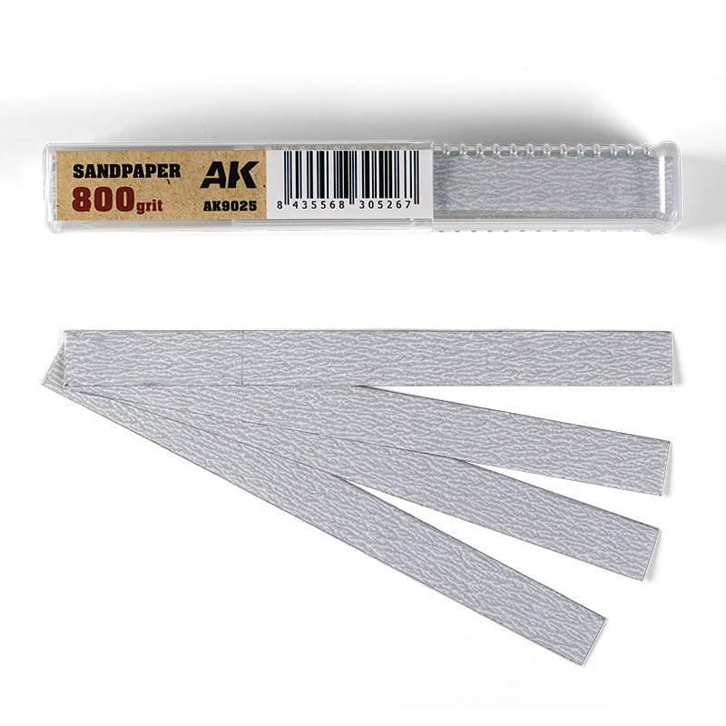 AK Interactive - Dry Sandpaper 800 Grit (Pack of 50) (AK9025)