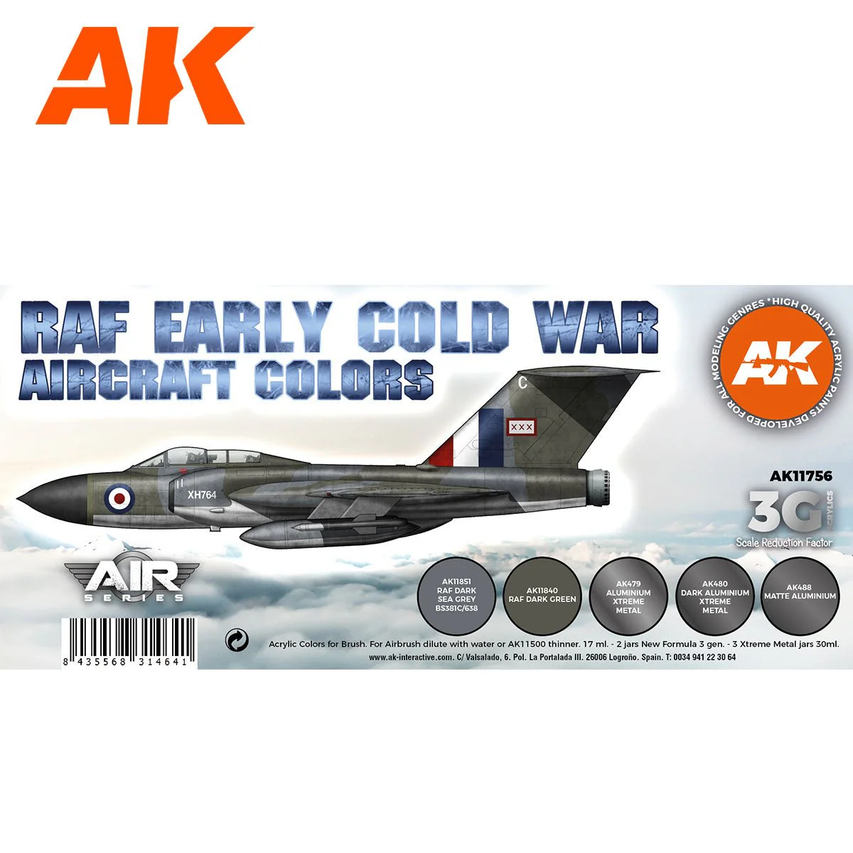 AK Interactive - Early Cold War Raf Aircraft Colors Set 3G (AK11756) - Image 2