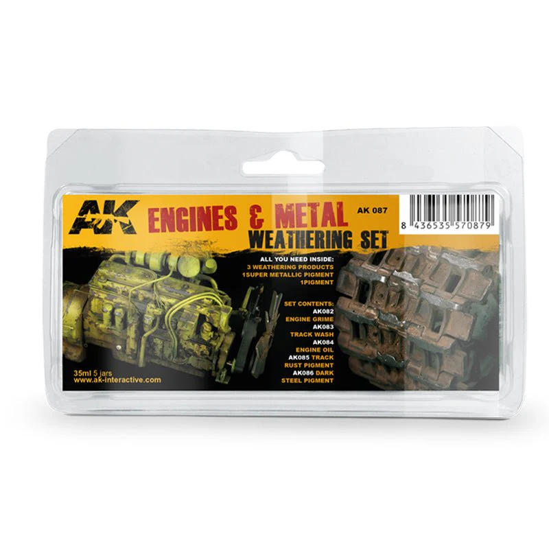 AK Interactive - Engines and Metal Weathering Set (AK087)