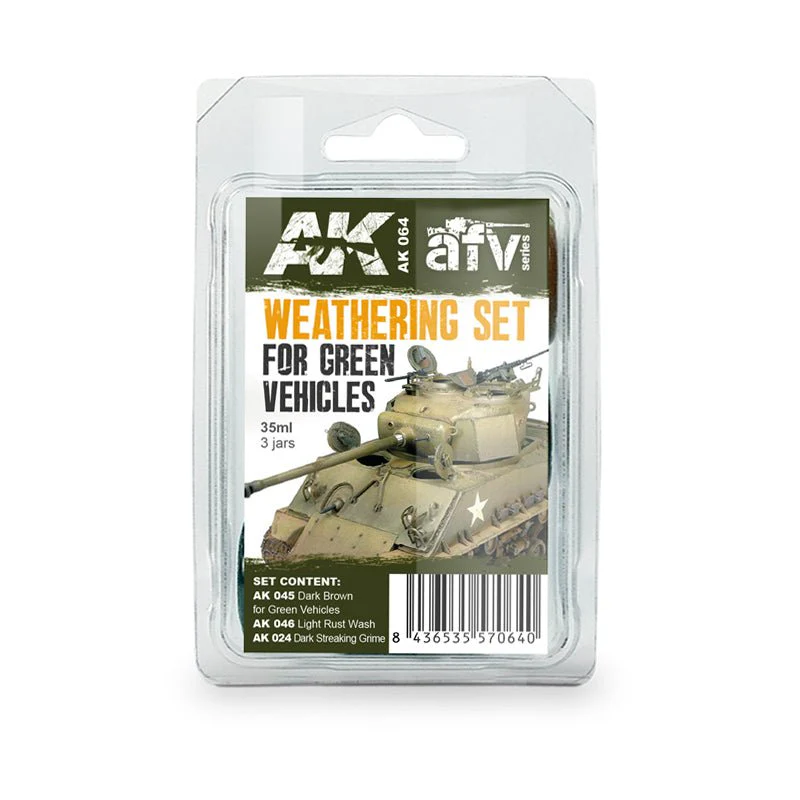 AK Interactive - Green Vehicles Weathering Set (AK064)