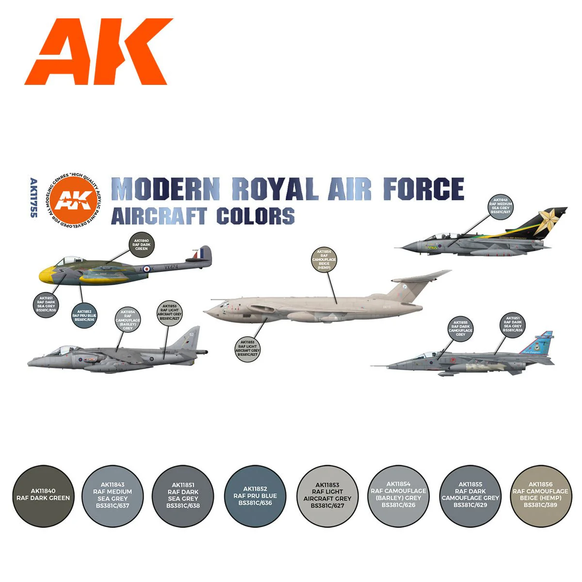 AK Interactive - Modern Royal Air Force Aircraft Colors Set 3G (AK11755) - Image 2