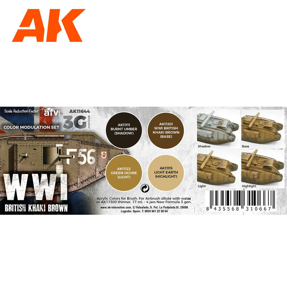 AK Interactive - Modulation WWI British Colors 3G (AK11644) - Image 2