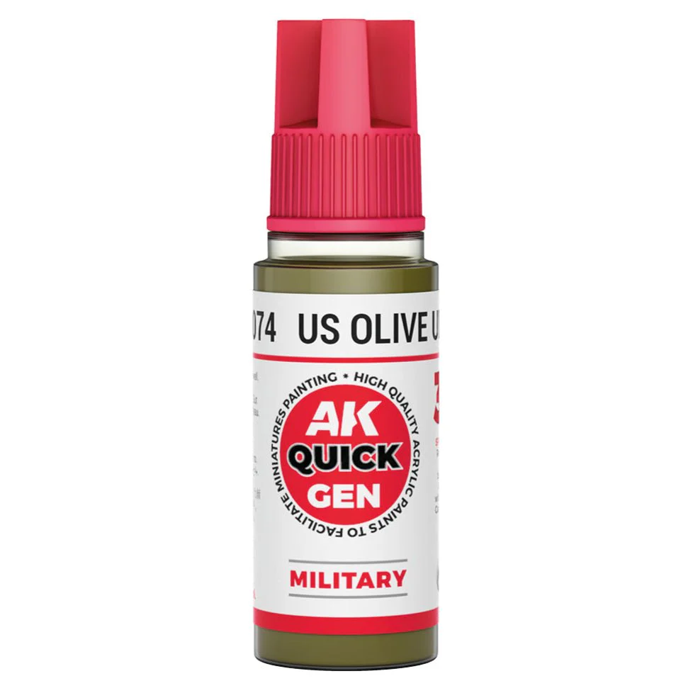 AK Interactive Quick Gen - US Olive Uniform 18ml (AK17074)