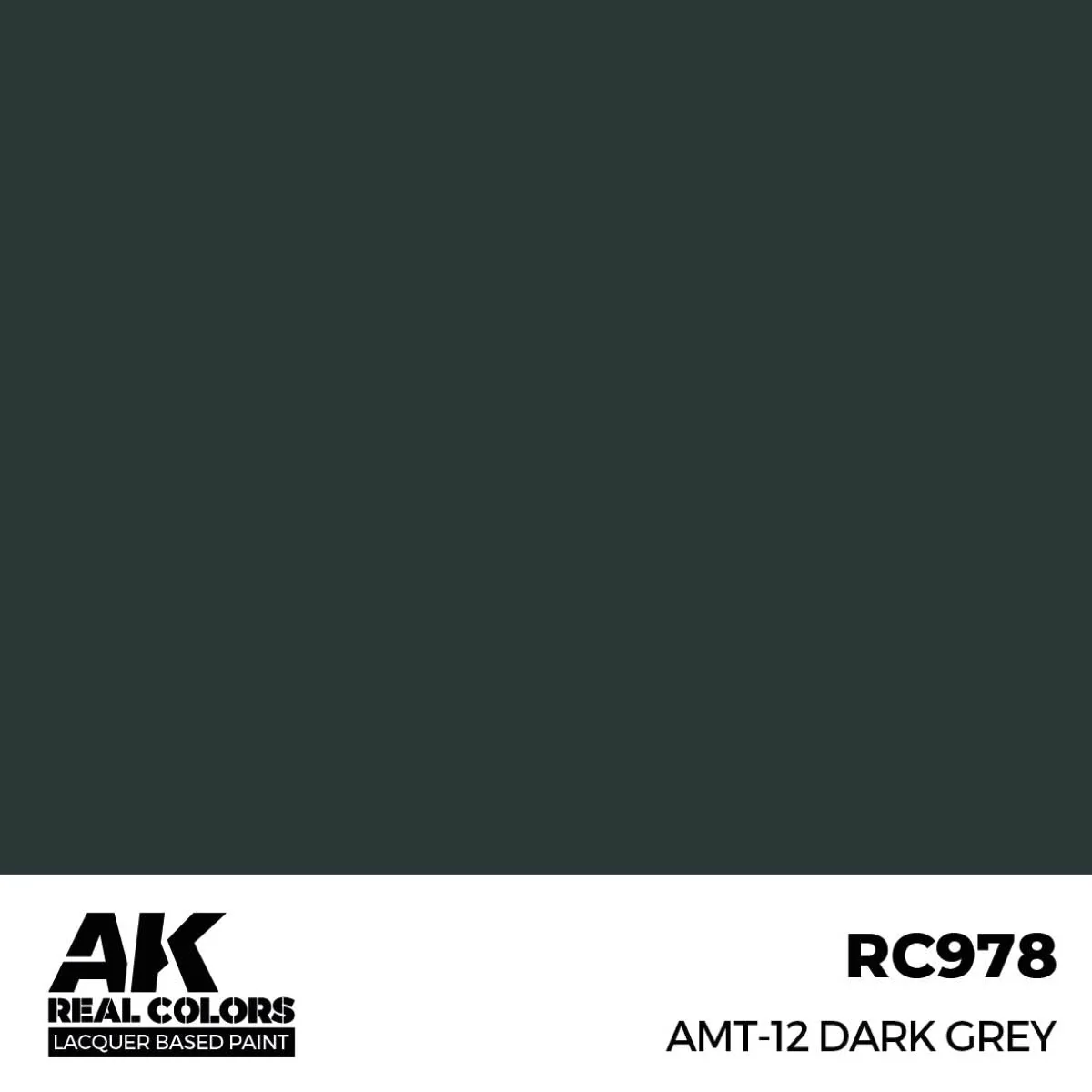 AK Interactive Real Colors - AMT-12 Dark Grey (RC978) - Image 2