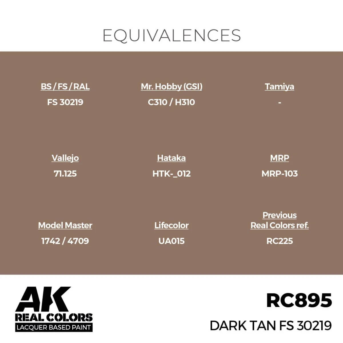 AK Interactive Real Colors - Dark Tan FS 30219 (RC895) - Image 3