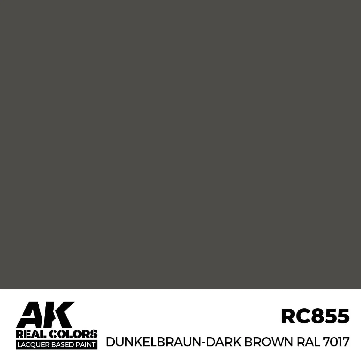 AK Interactive Real Colors - Dunkelbraun-Dark Brown RAL 7017 (RC855) - Image 2