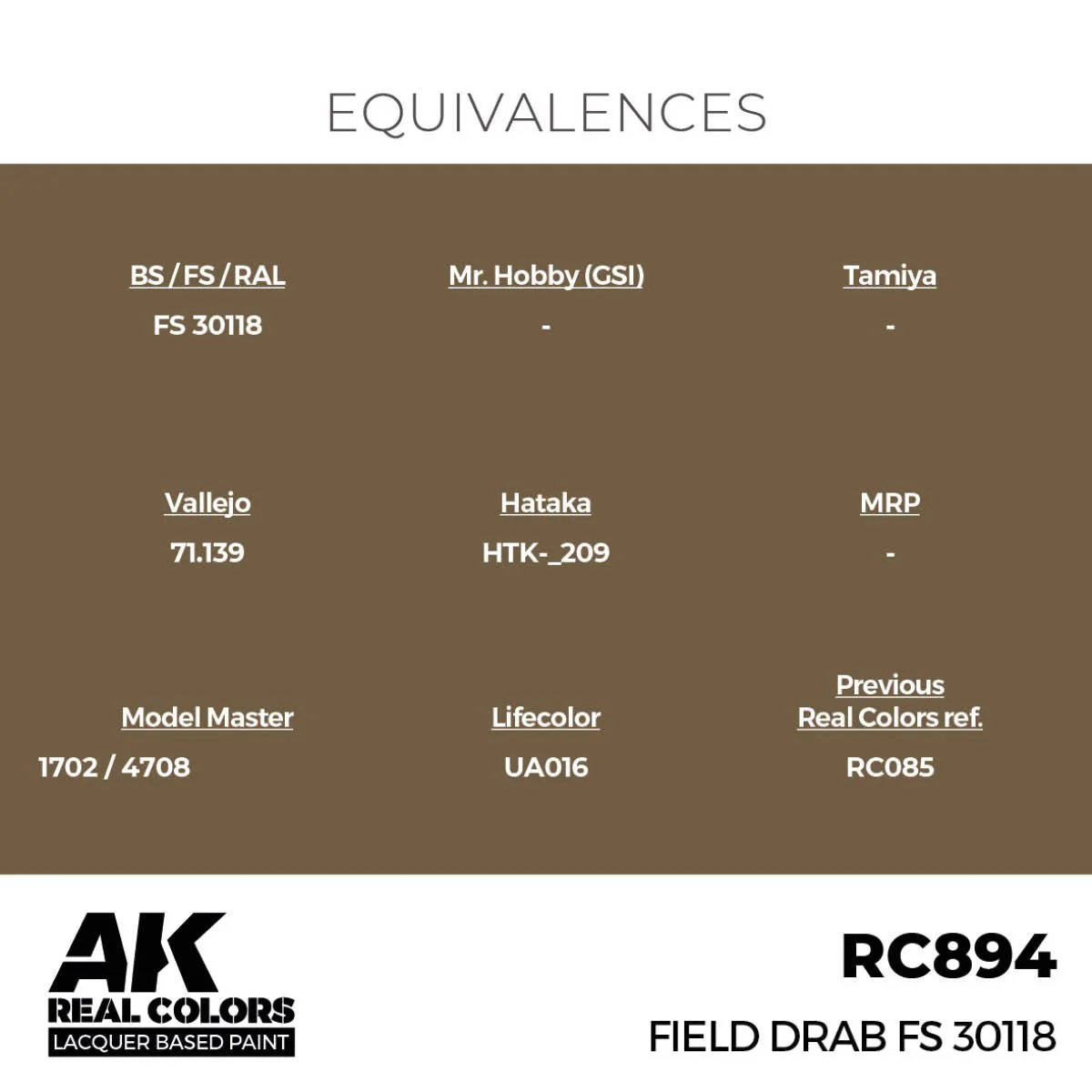 AK Interactive Real Colors - Field Drab FS 30118 (RC894) - Image 3