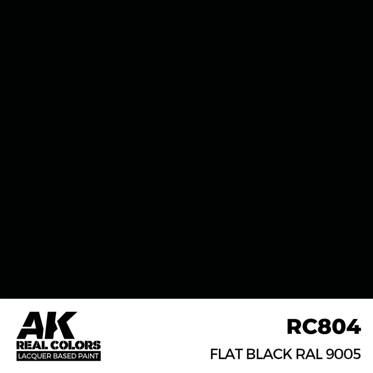 AK Interactive Real Colors - Flat Black RAL 9005 17ml. (RC804) - Image 2