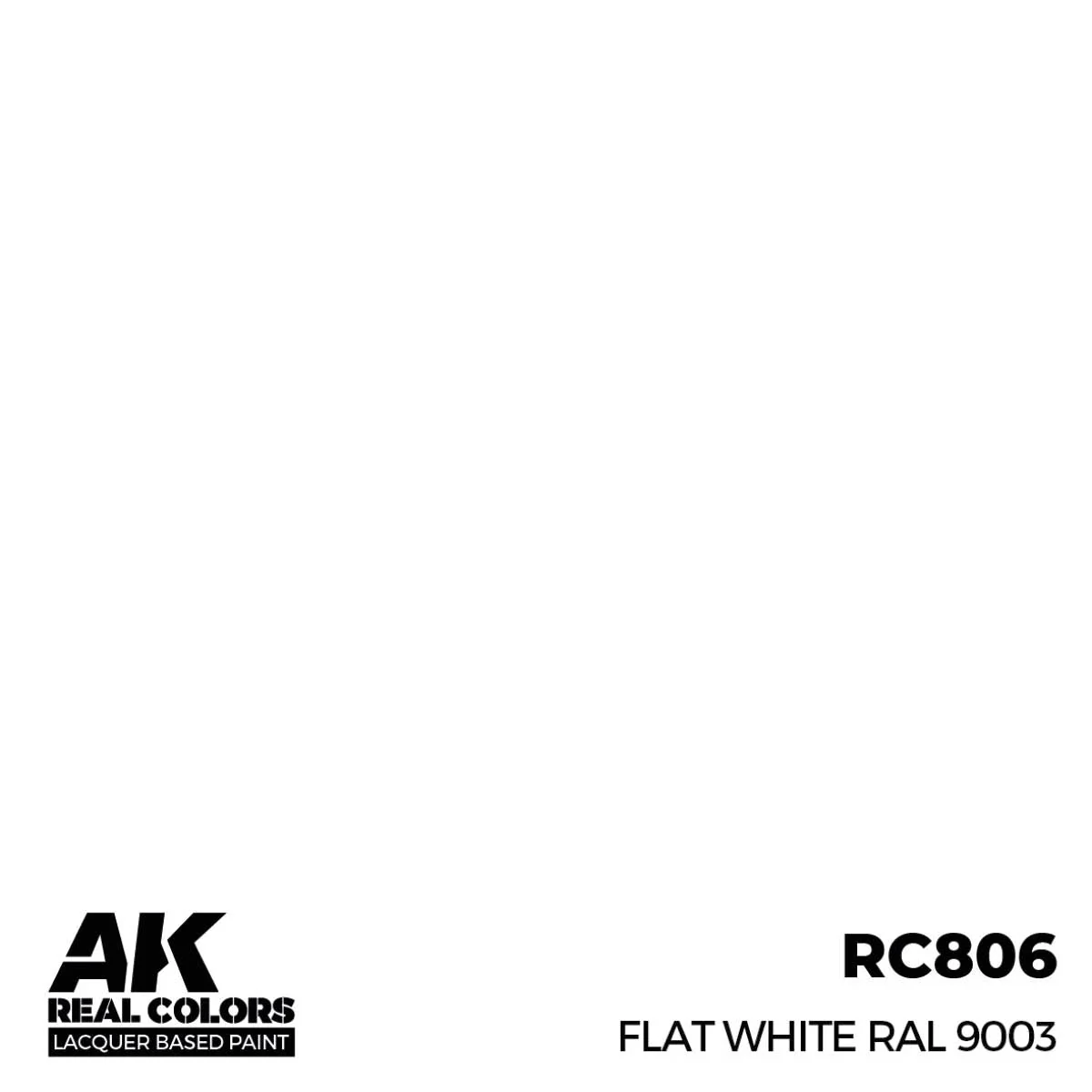 AK Interactive Real Colors - Flat White RAL 9003 17ml. (RC806) - Image 2