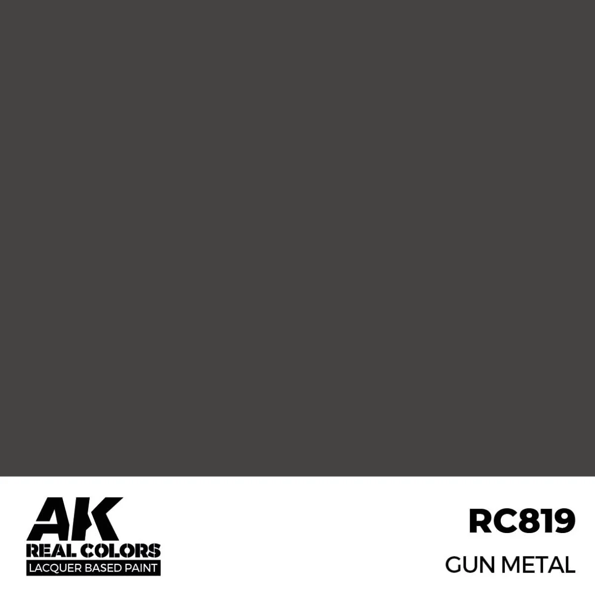 AK Interactive Real Colors - Gun Metal 17ml. (RC819) - Image 2