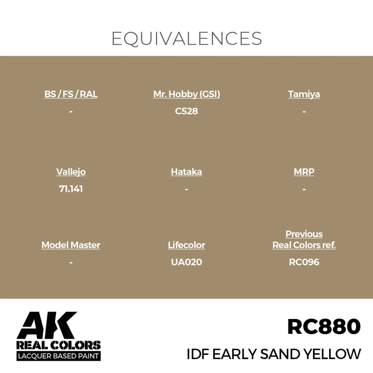 AK Interactive Real Colors - IDF Early Sand Yellow (RC880) - Image 3