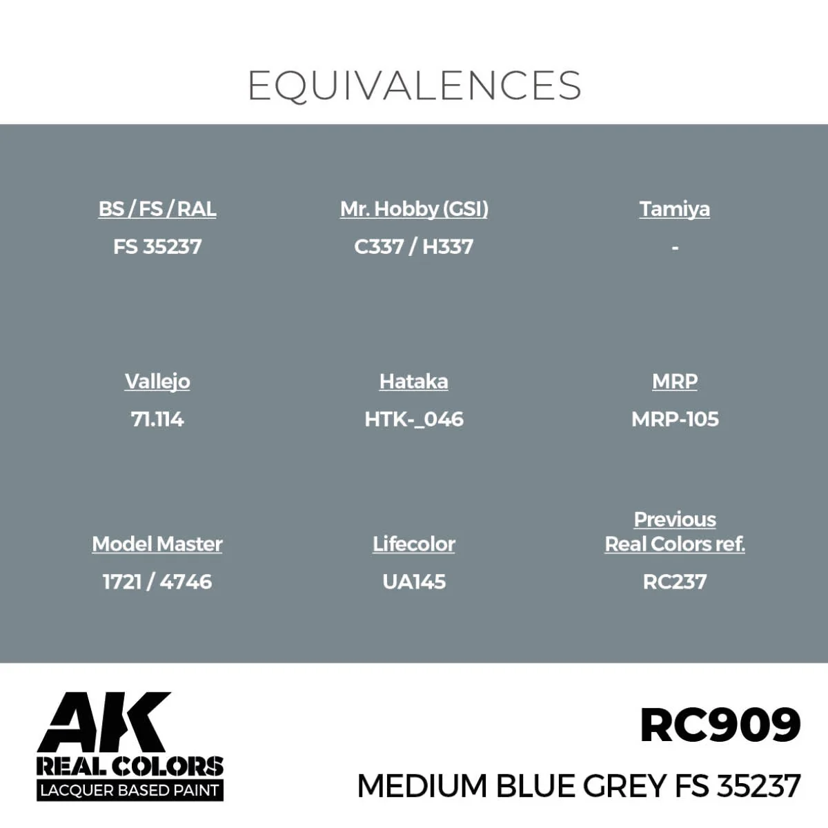 AK Interactive Real Colors - Medium Blue Grey FS 35237 (RC909) - Image 3