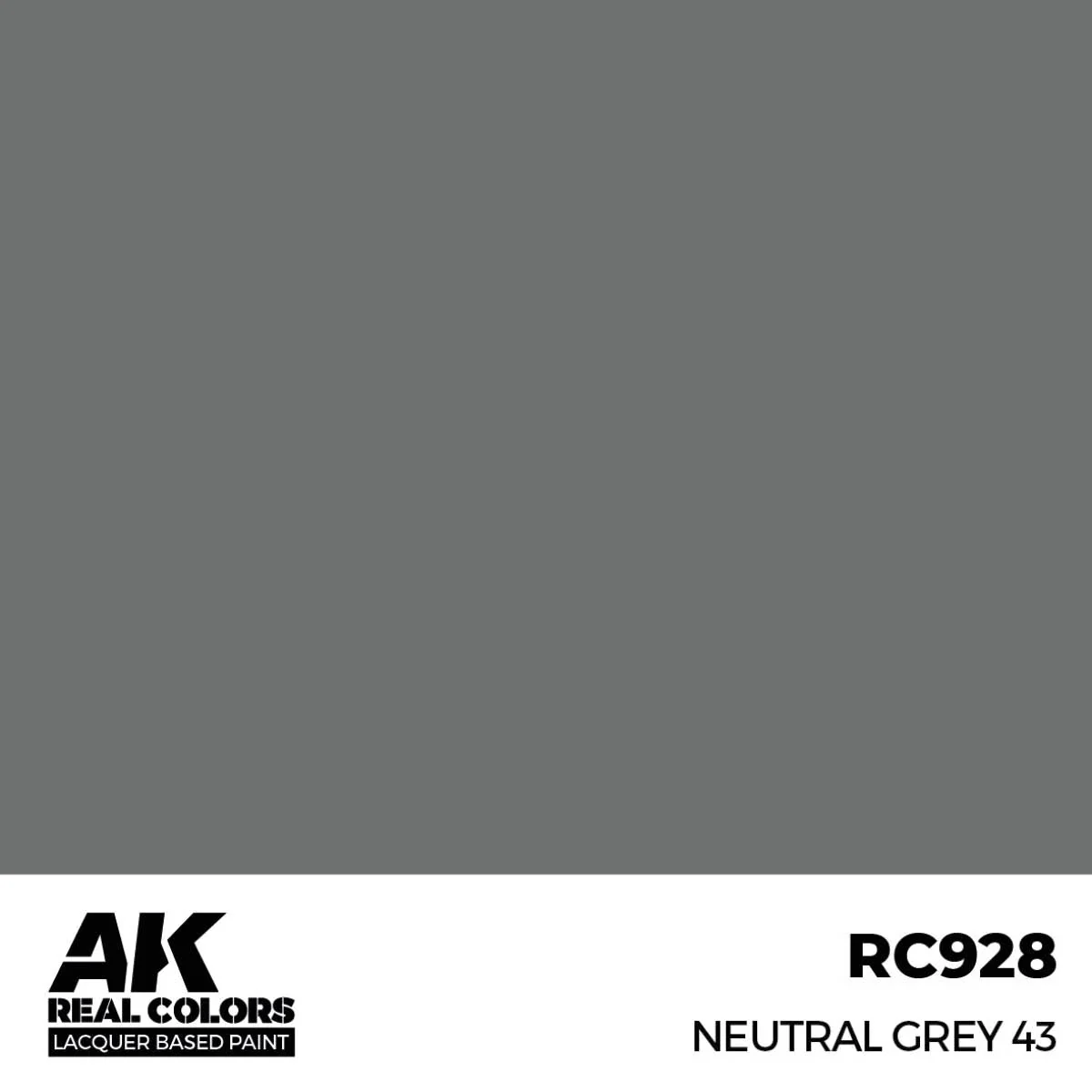 AK Interactive Real Colors - Neutral Grey 43 (RC928) - Image 2