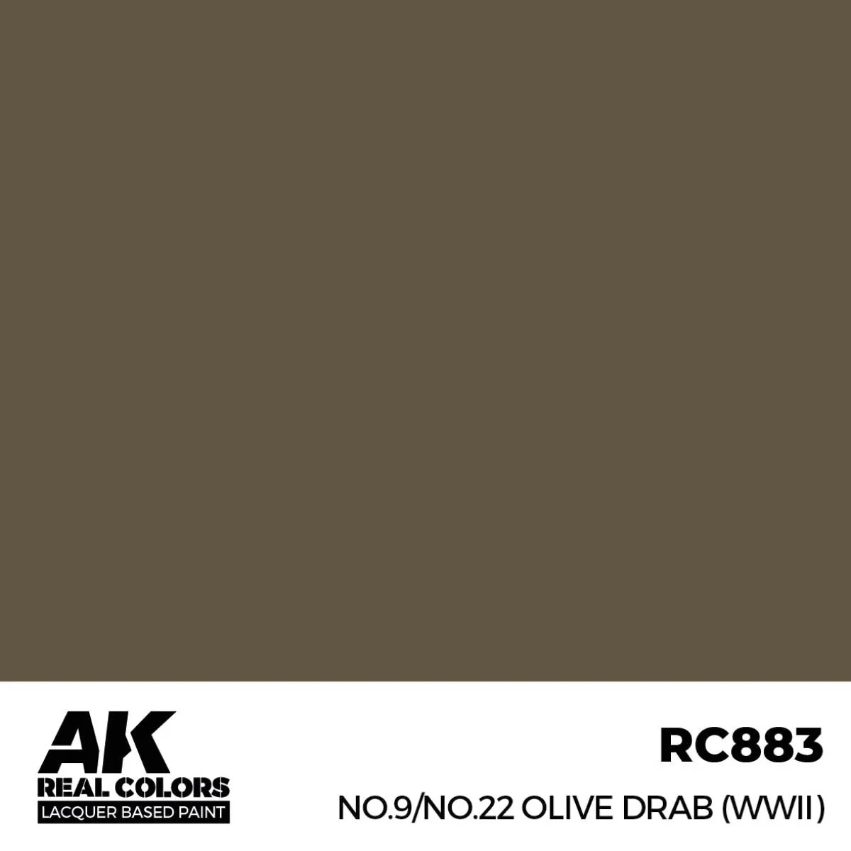 AK Interactive Real Colors - No.9/No.22 Olive Drab (WWII) (RC883) - Image 2