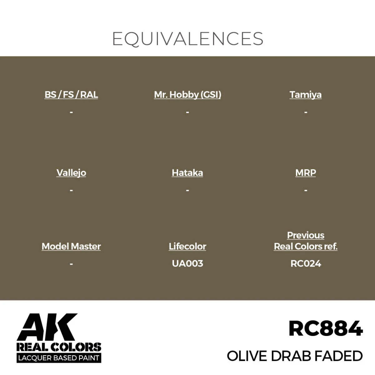 AK Interactive Real Colors - Olive Drab Faded (RC884) - Image 3