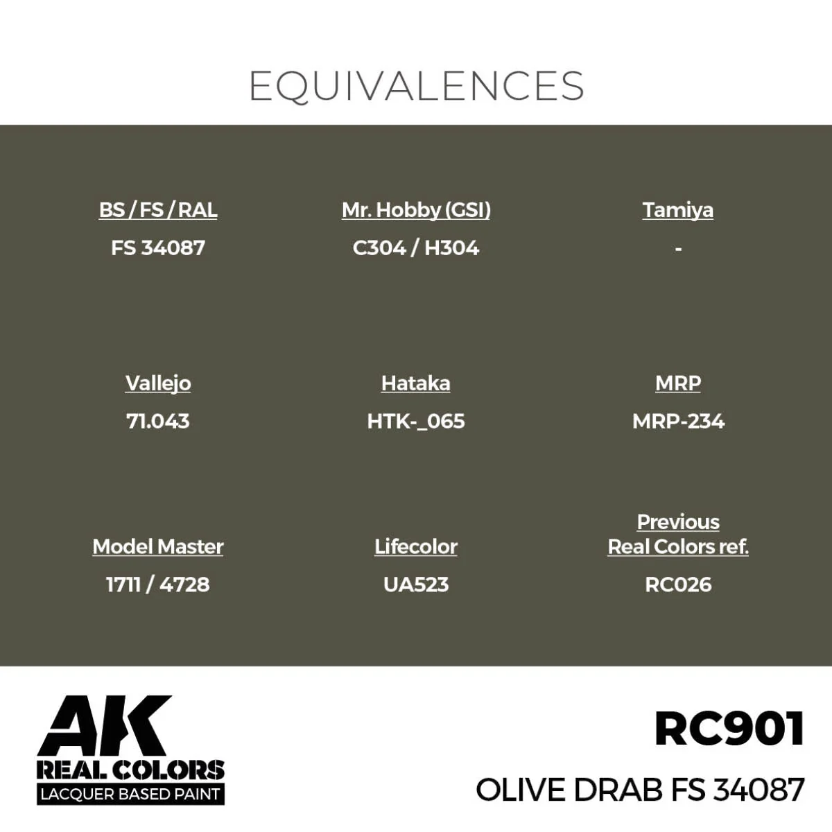 AK Interactive Real Colors - Olive Drab FS 34087 (RC901) - Image 3