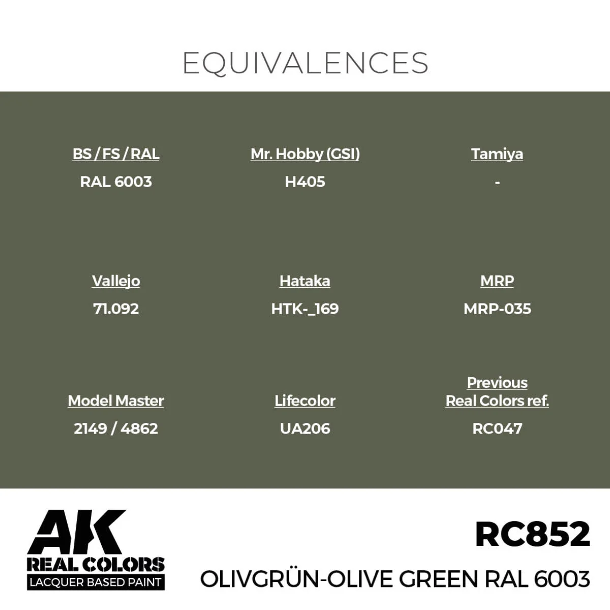 AK Interactive Real Colors - Olivgrün-Olive Green RAL 6003 (RC852) - Image 3