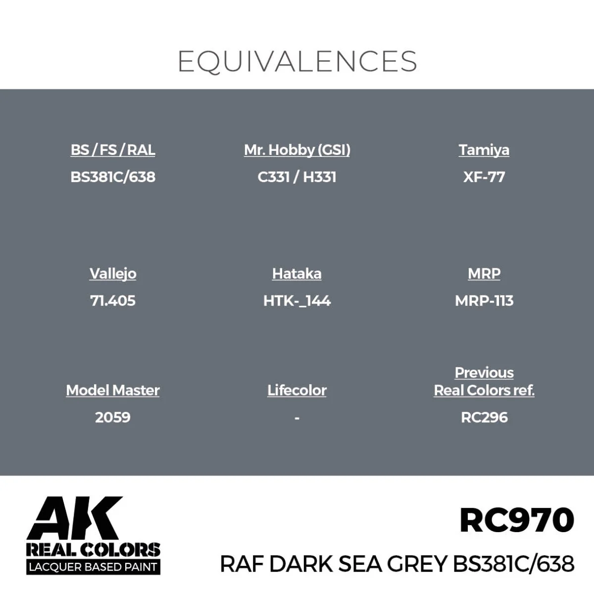 AK Interactive Real Colors - RAF Dark Sea Grey BS381C/638 (RC970) - Image 3