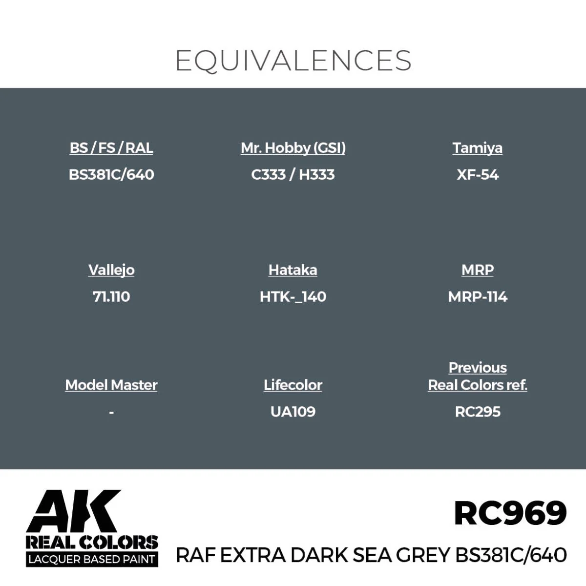 AK Interactive Real Colors - RAF Extra Dark Sea Grey BS381C/640 (RC969) - Image 3