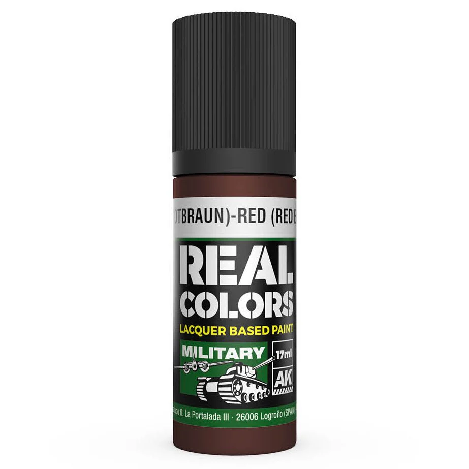 AK Interactive Real Colors - Rot (Rotbraun)-Red (Red Brown) RAL 8012 (RC862)