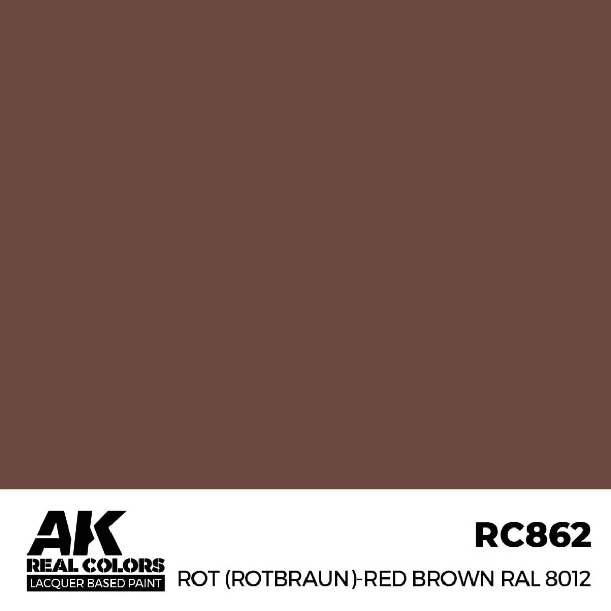 AK Interactive Real Colors - Rot (Rotbraun)-Red (Red Brown) RAL 8012 (RC862) - Image 2