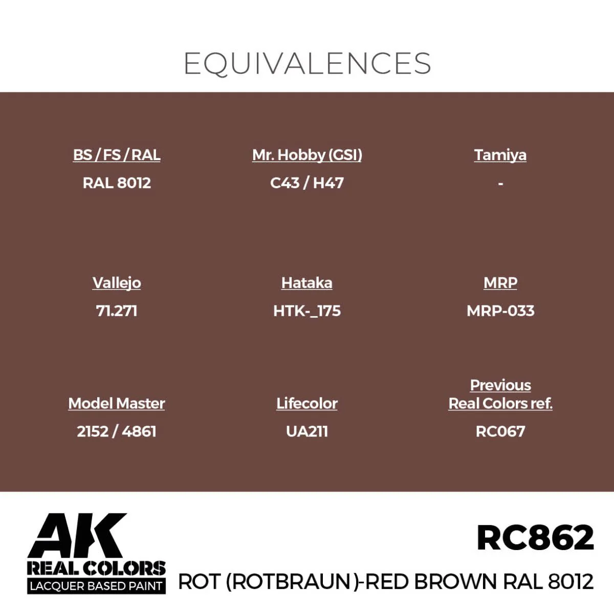 AK Interactive Real Colors - Rot (Rotbraun)-Red (Red Brown) RAL 8012 (RC862) - Image 3