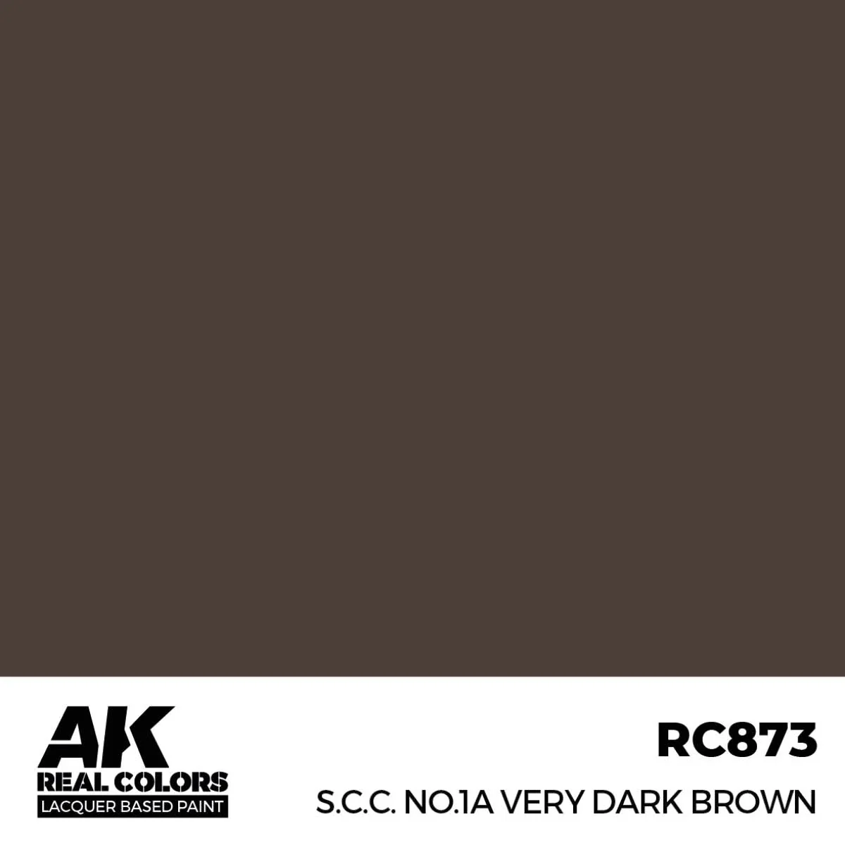 AK Interactive Real Colors - S.C.C. No.1A Very Dark Brown (RC873) - Image 2