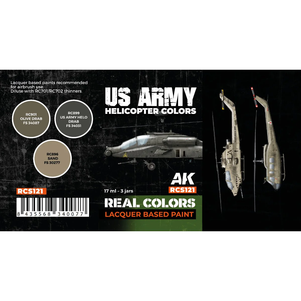 AK Interactive Real Colors - US Army Helicopter Set (RCS121) - Image 2