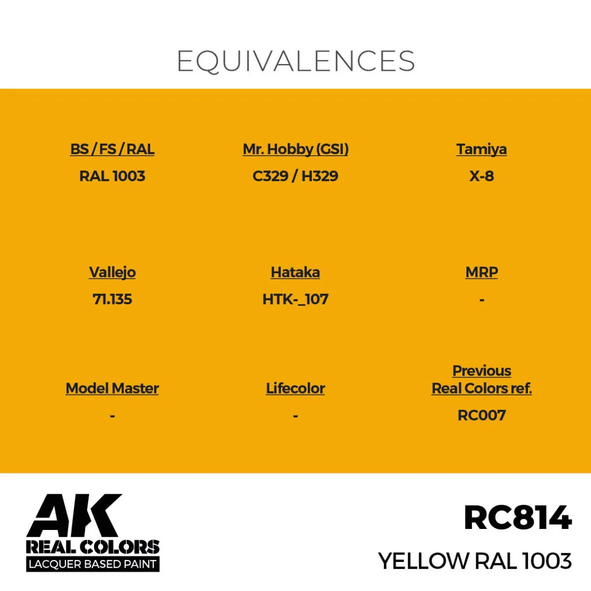 AK Interactive Real Colors - Yellow RAL 1003 17ml. (RC814) - Image 3