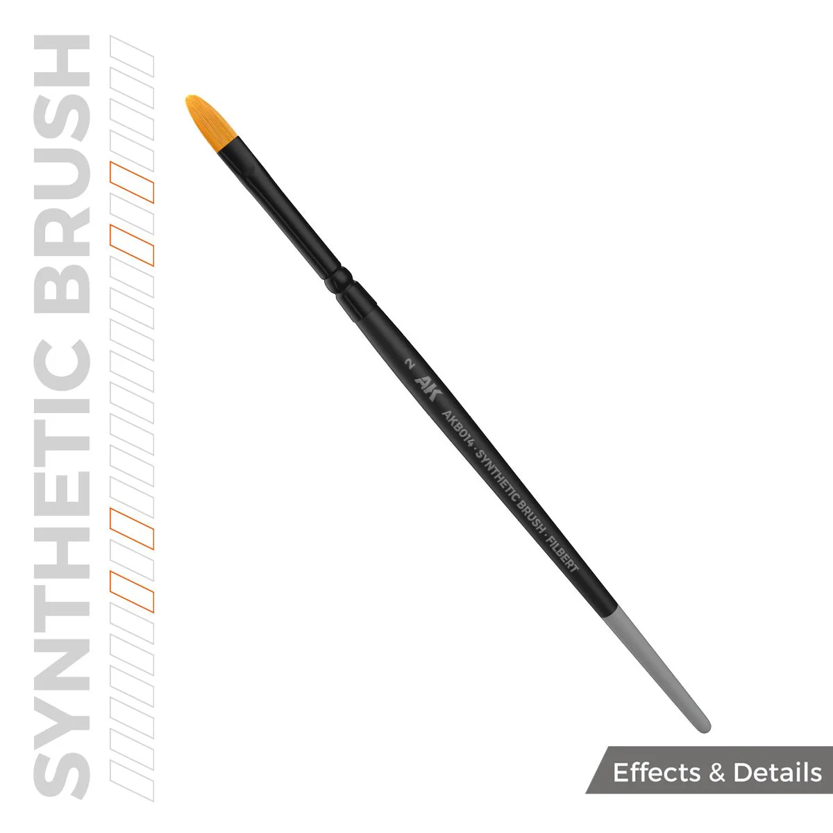 AK Interactive SYNTHETIC BRUSH - FILBERT 2 (AKB014) - Image 3