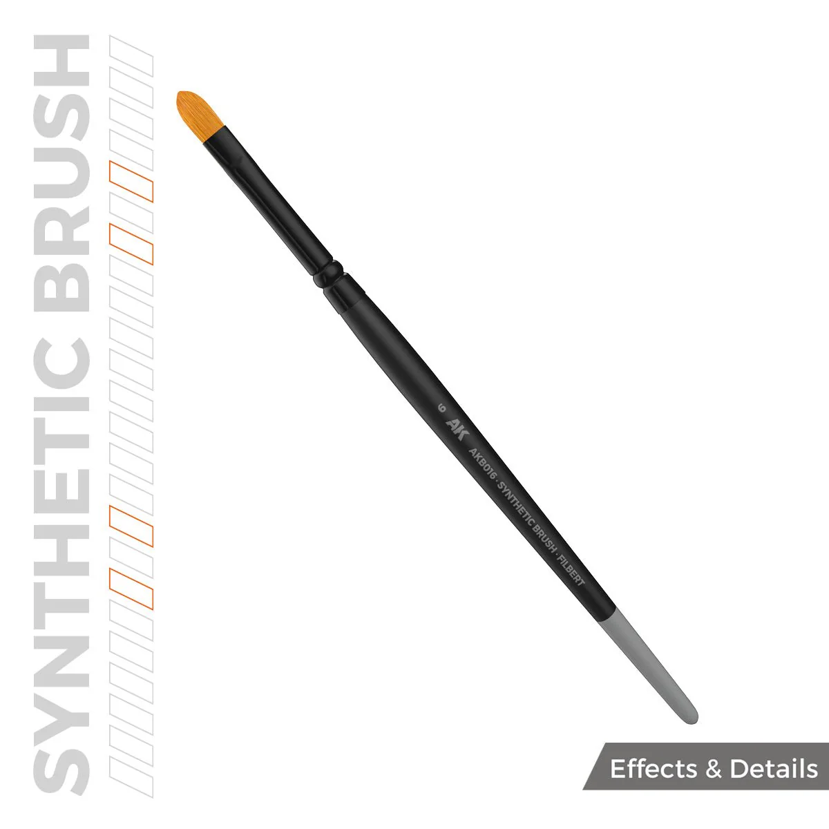 AK Interactive SYNTHETIC BRUSH - FILBERT 6 (AKB016) - Image 3