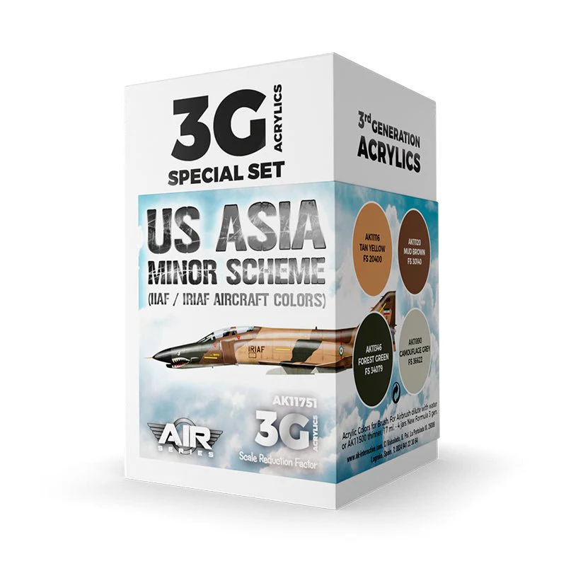 AK Interactive - US Asia Minor Scheme (IIAF/IRIAF Aircraft) Set 3G (AK11751)