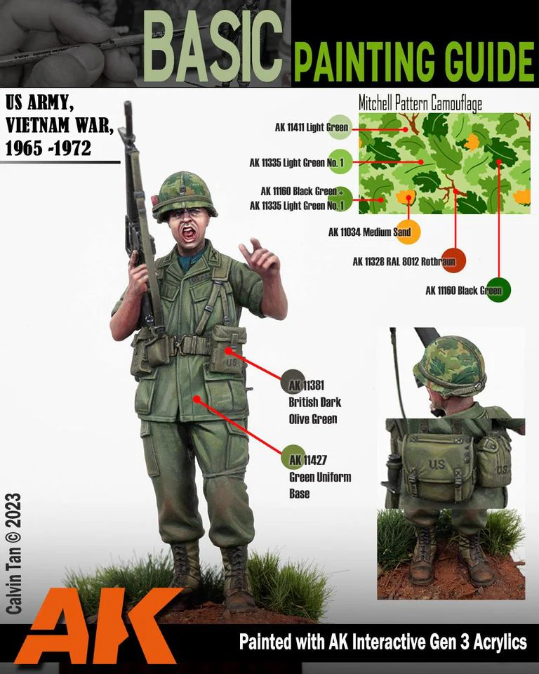 AK Interactive - Vietnam Green and Camouflage Colors 3G (AK11682) - Image 3
