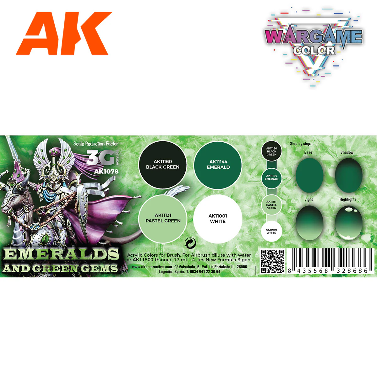 AK Interactive Wargame Color Set: Emeralds and Green Gems (AK1078) - Image 2