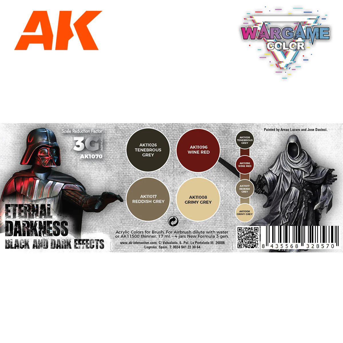 AK Interactive Wargame Color Set: Eternal Darkness (AK1070) - Image 2
