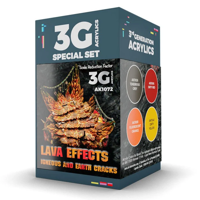 AK Interactive Wargame Color Set: Lava Effects (AK1072)