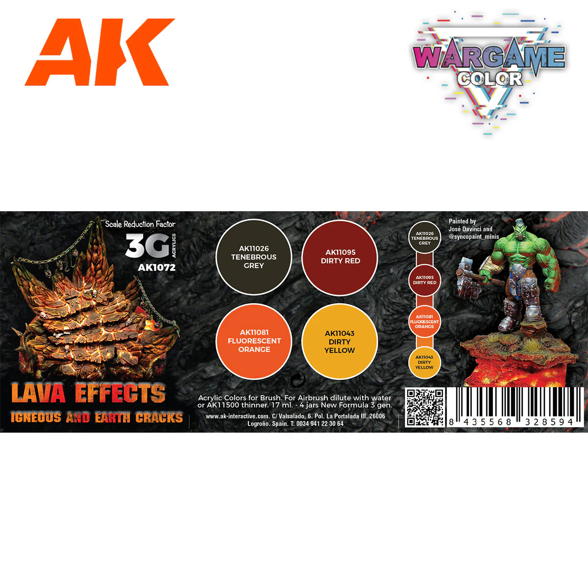 AK Interactive Wargame Color Set: Lava Effects (AK1072) - Image 2